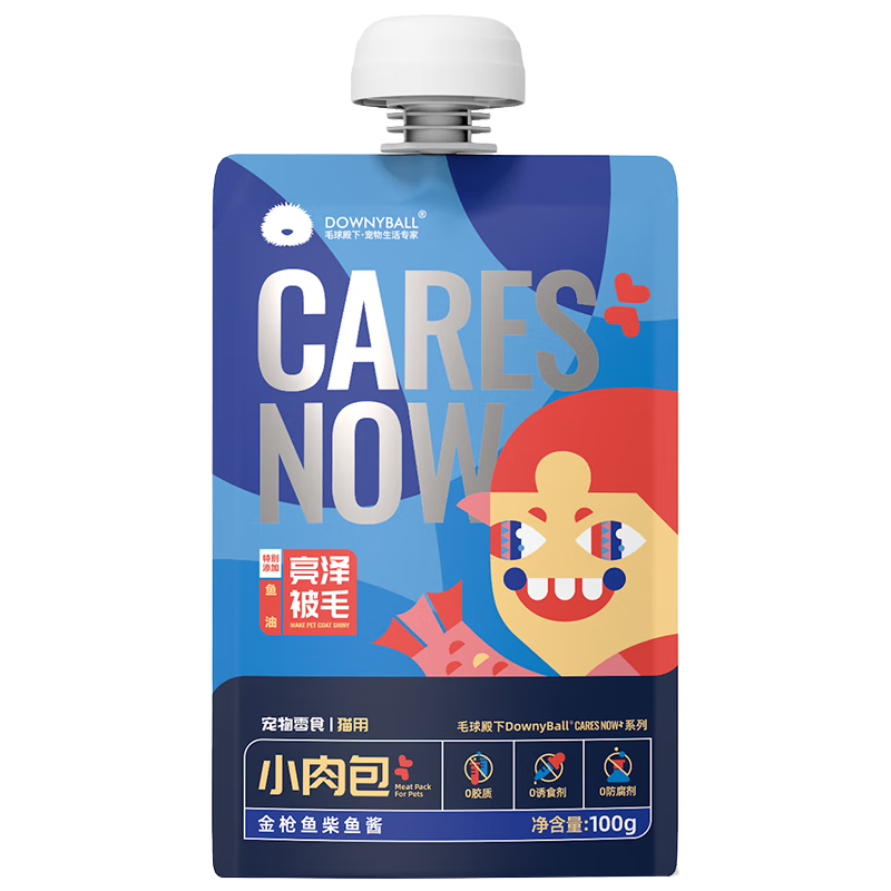 毛球殿下(DOWNYBALL)CaresNow小肉包系列金枪鱼虾酱100g*12包(单位:包)高清大图
