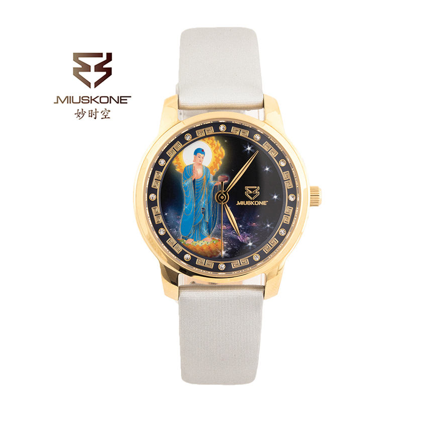 妙时空(MIUSKONE)佛教佛缘系列 如来/观世音菩萨/六字大明咒结缘女式腕表 长辈礼物 父母礼品MS75 如来佛结缘款