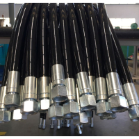 蚂蝗(MA HUANG) 高压液压油管 内径13mm-2钢丝(40MPa)两端平口内丝（M22*1.5）管长6.5米