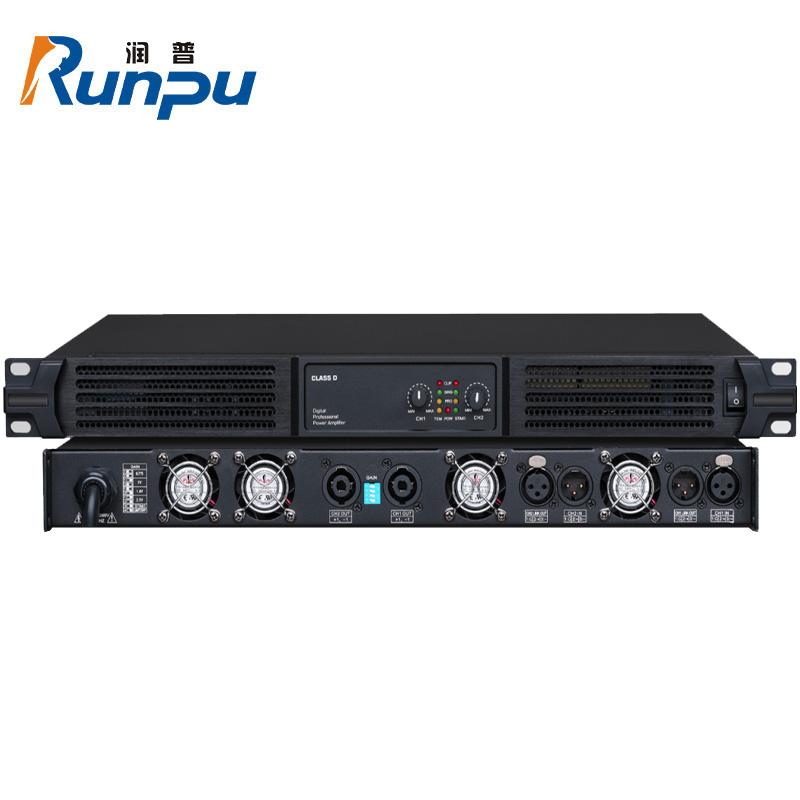 润普RP-GF2S-2000W国产化专业音频系统音箱音响功放1U2通道2000W大功率数字功放