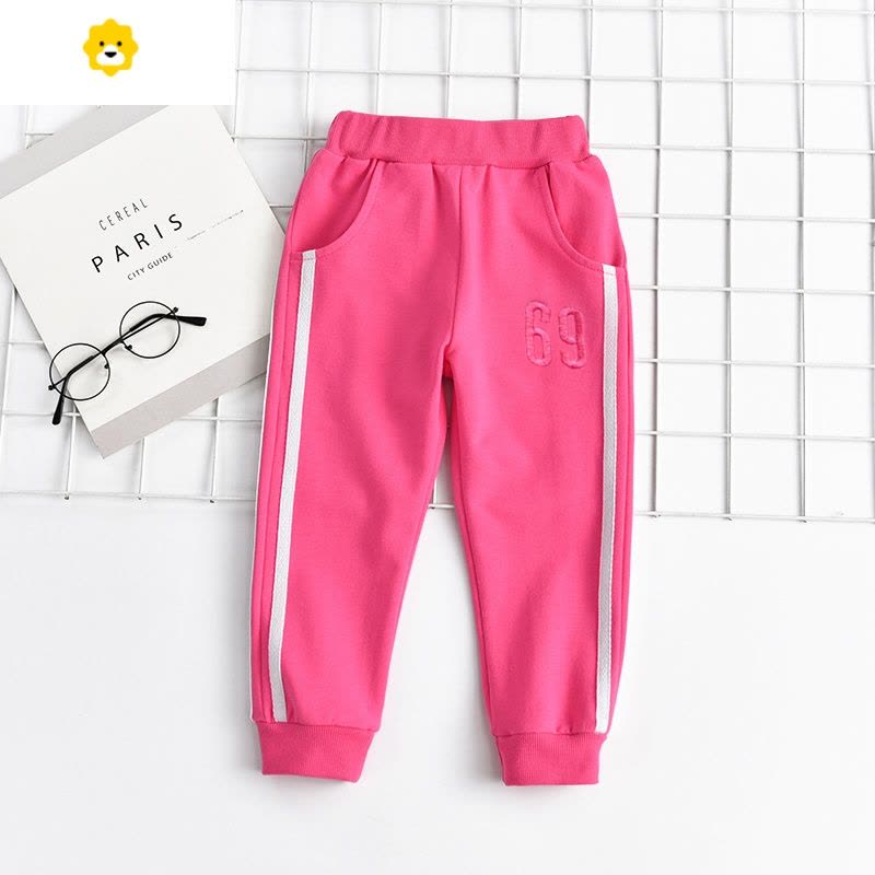 喻娄女童裤子春秋20新款小女孩宽松休闲薄款长裤童装百搭运动裤套装图片