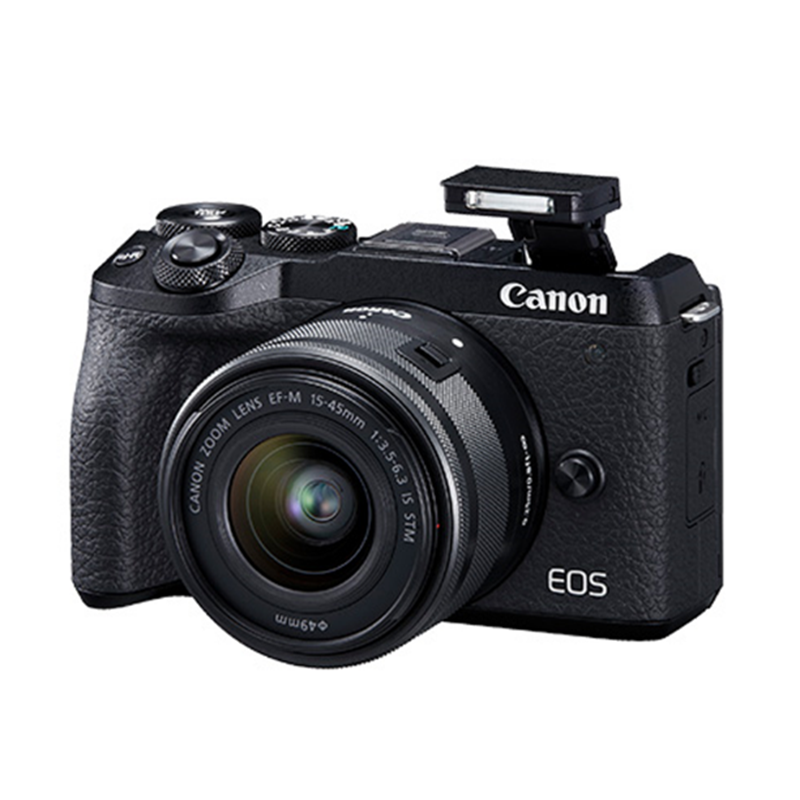 佳能(Canon) EOS M6 Mark II 微单数码相机/照相机15-45 IS STM防抖单镜头套装 3250万像素 4K拍摄 自拍美颜 Vlog相机