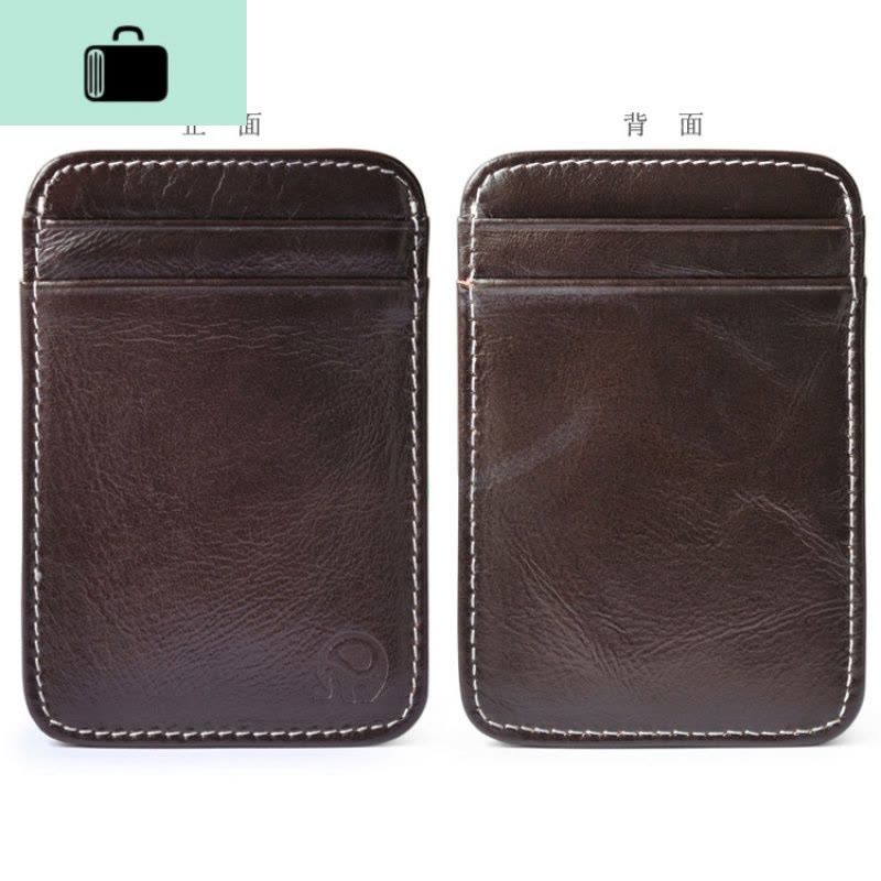 男士女士牛皮小卡包 信用卡套 头层牛皮 卡夹禁卡套 公交卡包NEW LAKE女士钱包/卡包图片