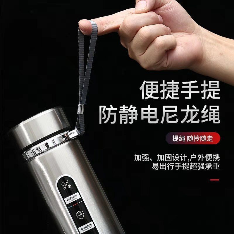 304不锈钢大容量水杯保温杯男士女士成人高档商务保温杯泡茶杯子 350ML渐变青