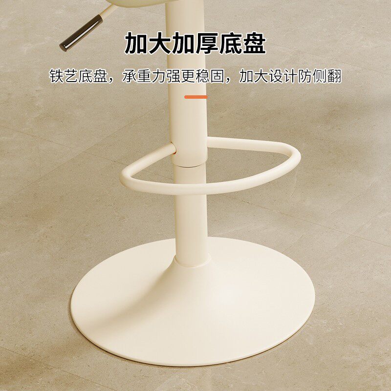 苏宁 质凡 吧台椅高脚凳可升降旋转收银台椅子岛台靠背椅酒吧椅高清大图