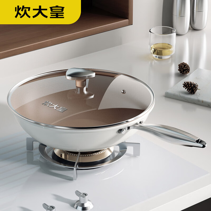 炊大皇(COOKER KING) 白玉陶瓷炒锅CG32BY高清大图