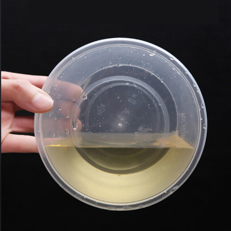 儵忽 一次性透明圆形餐盒打包盒RYYX-300 300ml(透明)450套/ 1箱高清大图