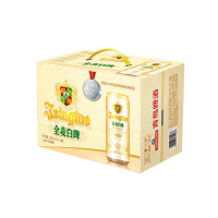 青岛啤酒(TSINGTAO)全麦白啤11度 500ml*12罐*2箱 官方直营 新老包装随机混发(ZJ)