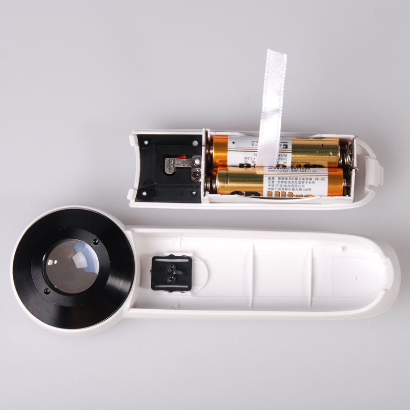 育空UKON袖珍40倍LED手持光学显微镜 SCLED40X便携放大镜高倍高清纺织检查放大镜(凸透镜)书画珠宝鉴赏