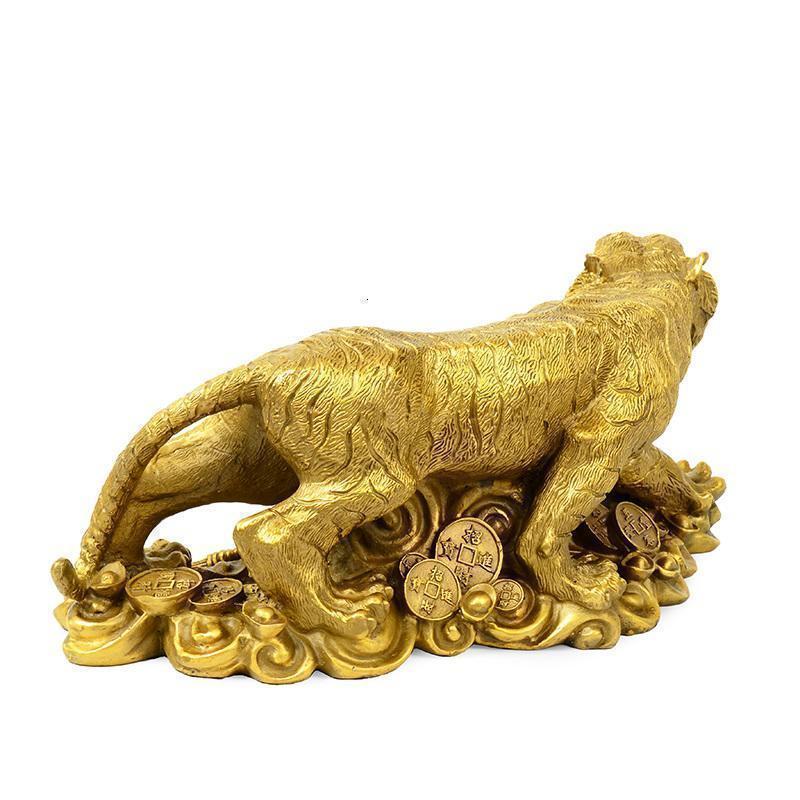 纯铜老虎摆件 财源虎吉祥家居装饰品客厅风水工艺品_805_348
