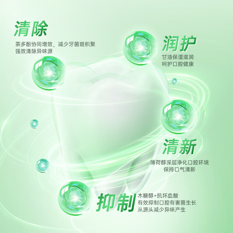 欧志姆 去口臭牙膏160g*3支高清大图