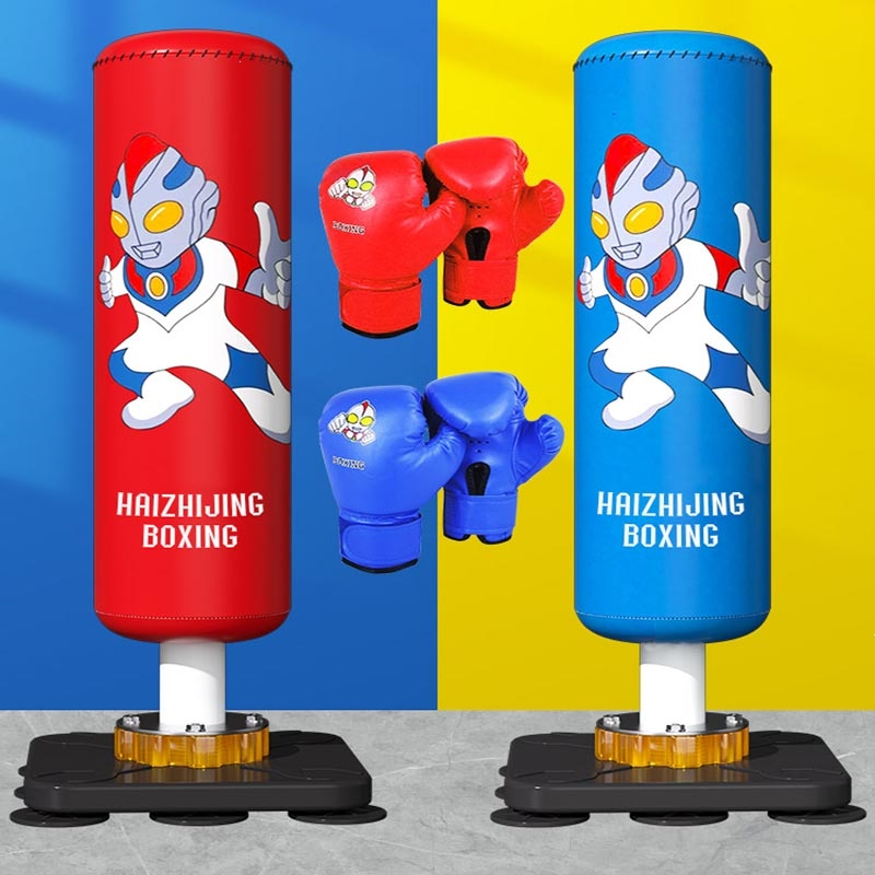 智扣儿童拳击沙袋家用散打立式不倒翁沙包小孩拳靶跆拳道搏击训练器材
