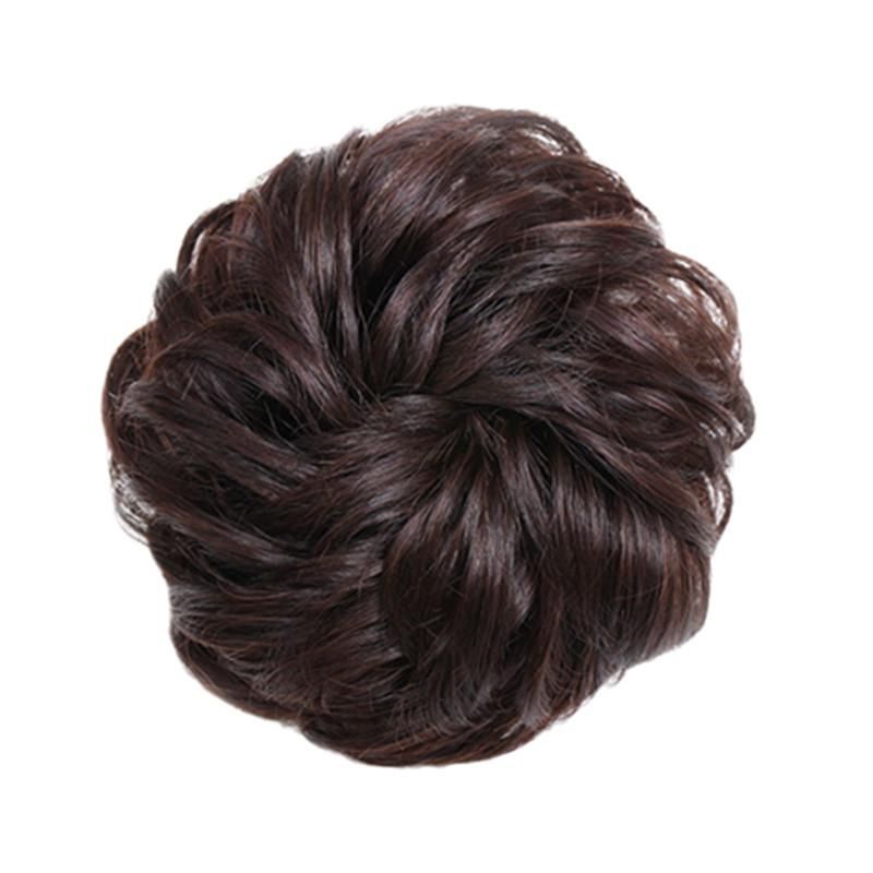 丸子头假发圈可爱古风花苞头花发包真发蓬松自然懒人盘发神器发饰真人