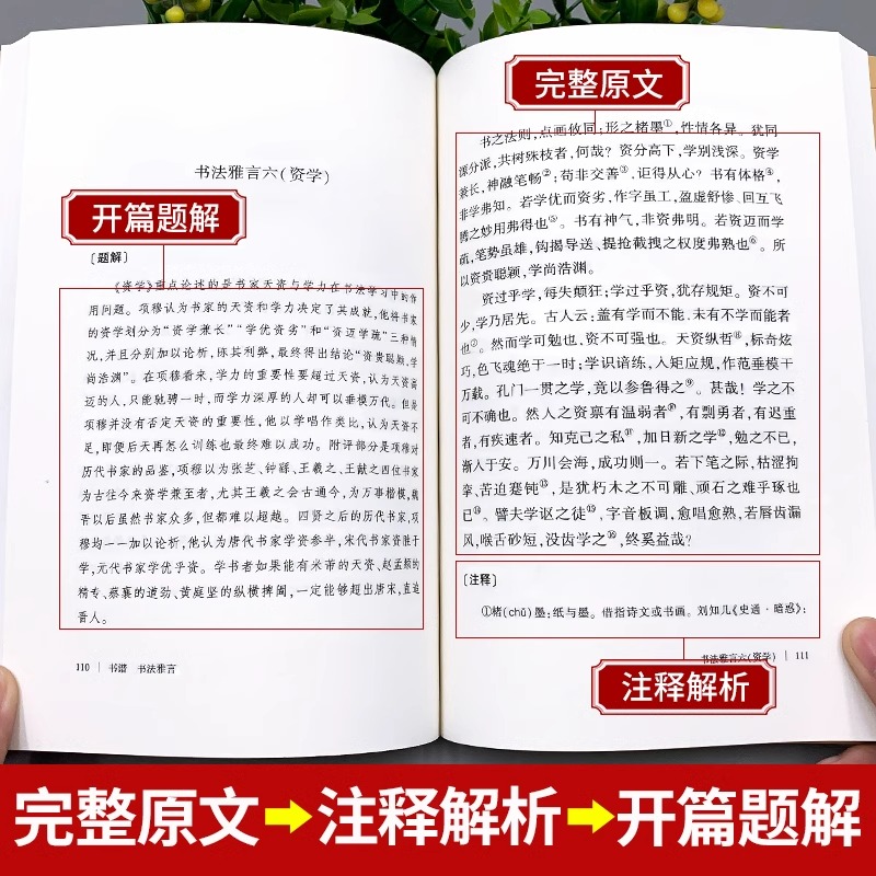 [正版]书谱书法雅言书籍 国学经典藏书 全注全译论书雅言中国历代书论书法理论书法创作技法经典书论历代名家书法艺术笔法学高清大图