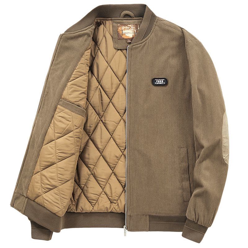 JPDUN灯芯绒棉衣男冬季运动夹克吉普盾复古短款工装休闲大码棉外套潮款图片