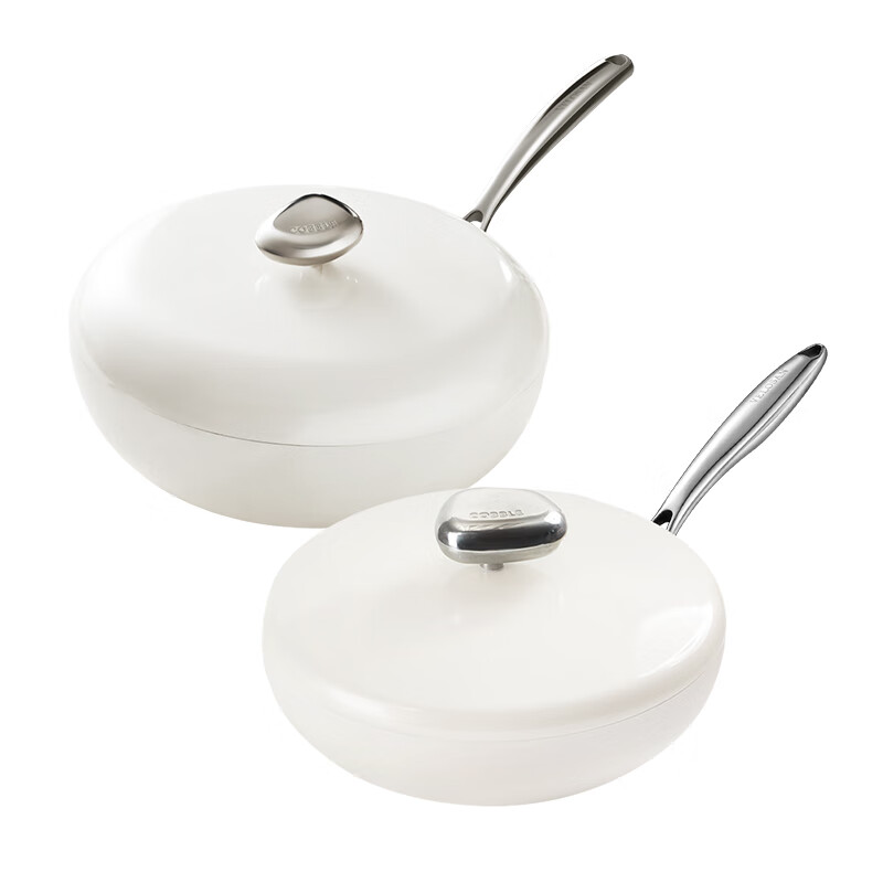 温仑山 AVE02010038 鹅卵石炒锅煎锅组合 炒锅32cm+煎锅26cm / 套