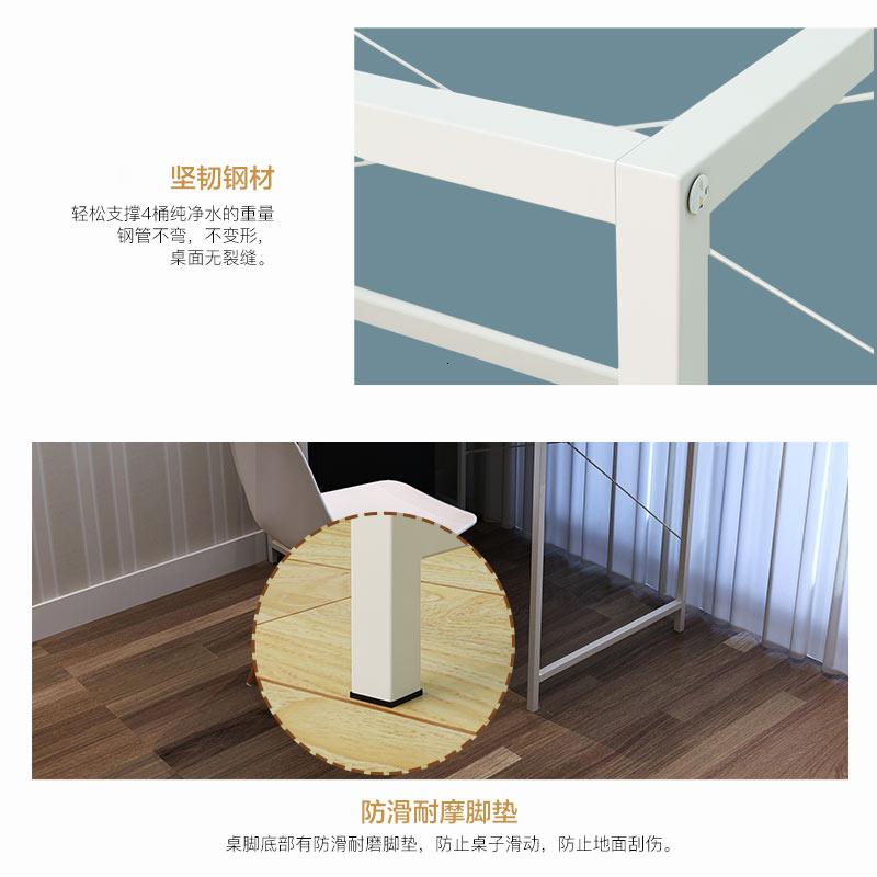电脑桌台式家用经济型书桌简约现代学生写字桌子卧室简易书架组合高清大图