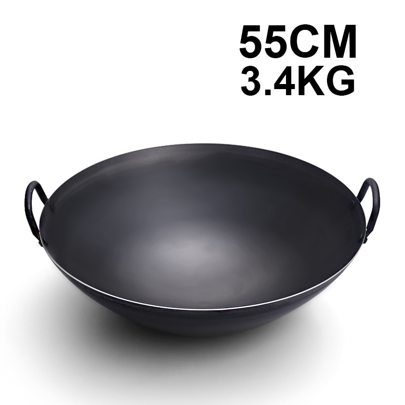 建达 双耳炒锅 饭店食堂用大边锅 内径55cm (不带盖)(单位:个)