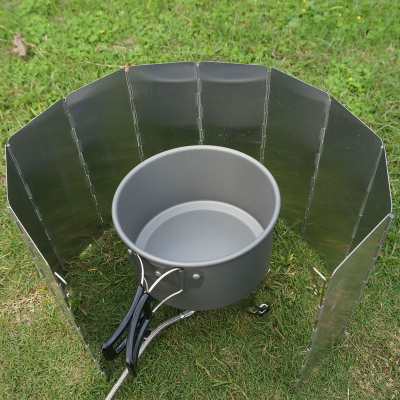 铝合金户外炉头挡风板卡式炉具防风板屏风用品野营装备迷你7片55x135