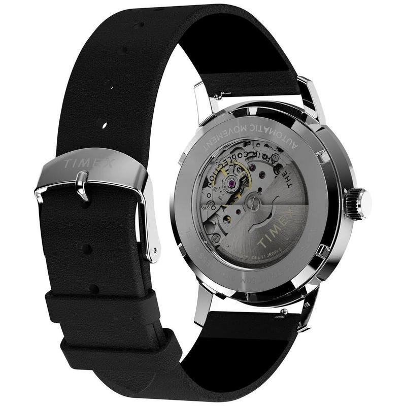 Timex/天美时深海潜航自动机械腕表防水米蓝盘橡胶带