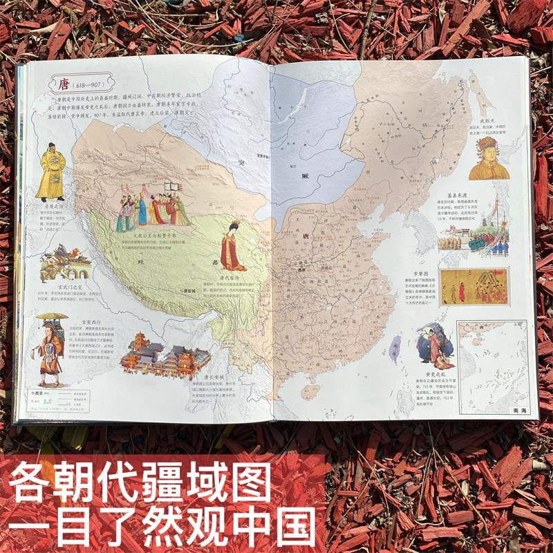 藏在地图里的中国历史 [正版]藏在地图里的中国历史精装童书中国古代历史思维导图中华上下五千年画册三四五六年级小学生课外阅