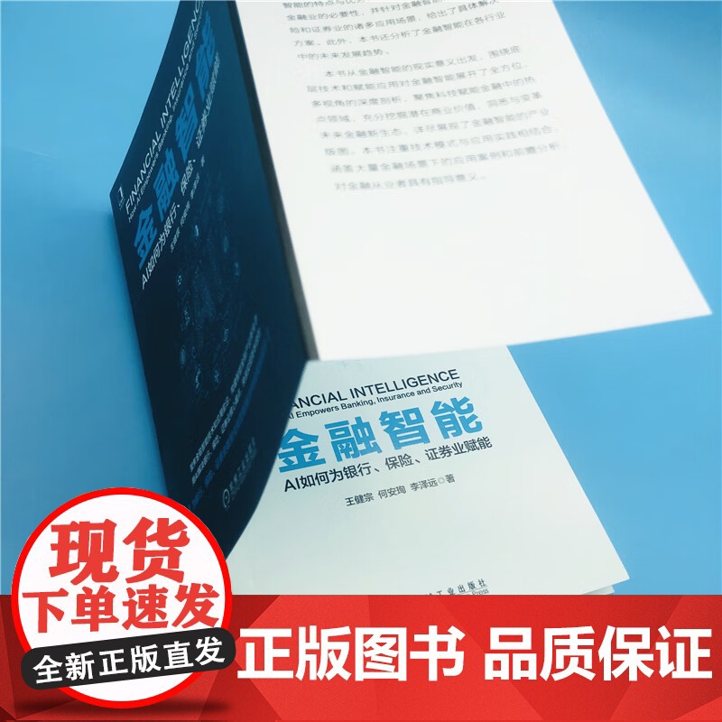 金融智能 王健宗等 著 计算机与互联网 预售高清大图