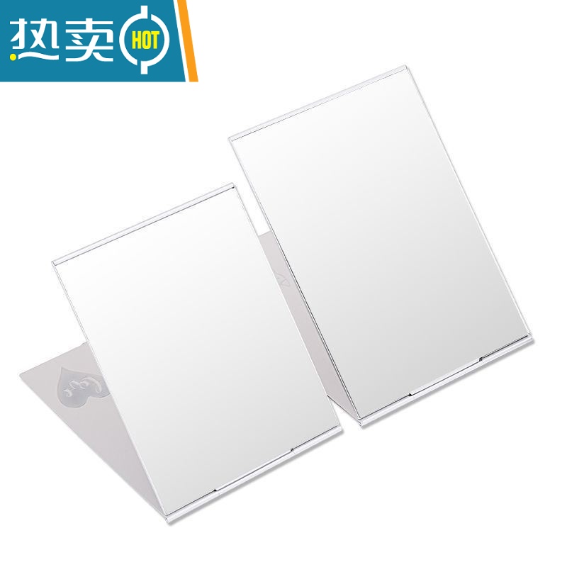 敬平小镜子男士便携化妆镜男女折叠宿舍学生随身小号翻盖方形铝镜超薄 O29-小号+中号+加大号便携式用镜高清大图