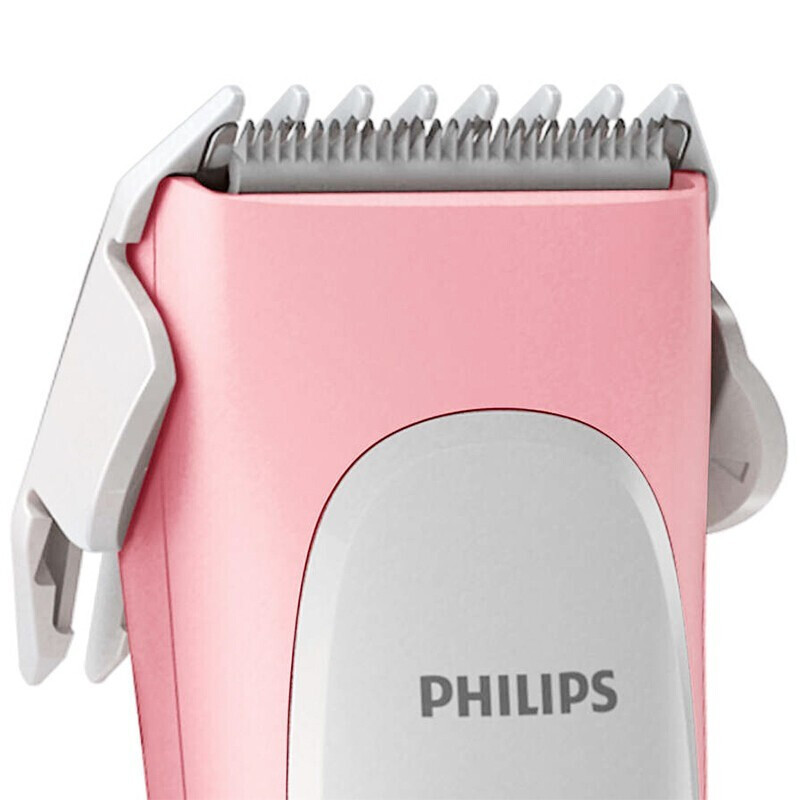 飞利浦(Philips)儿童理发器 浅粉色 婴儿家用电推剪理 安全陶瓷刀头 全身水洗 HC1089/15
