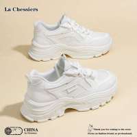 La Chessiers夏季女鞋新款透气网面鞋子女学生韩版百搭厚底运动鞋休闲老爹潮鞋