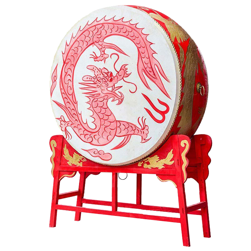 利特莱依 2米立式牛皮鼓龙鼓战鼓+鼓架 常规款
