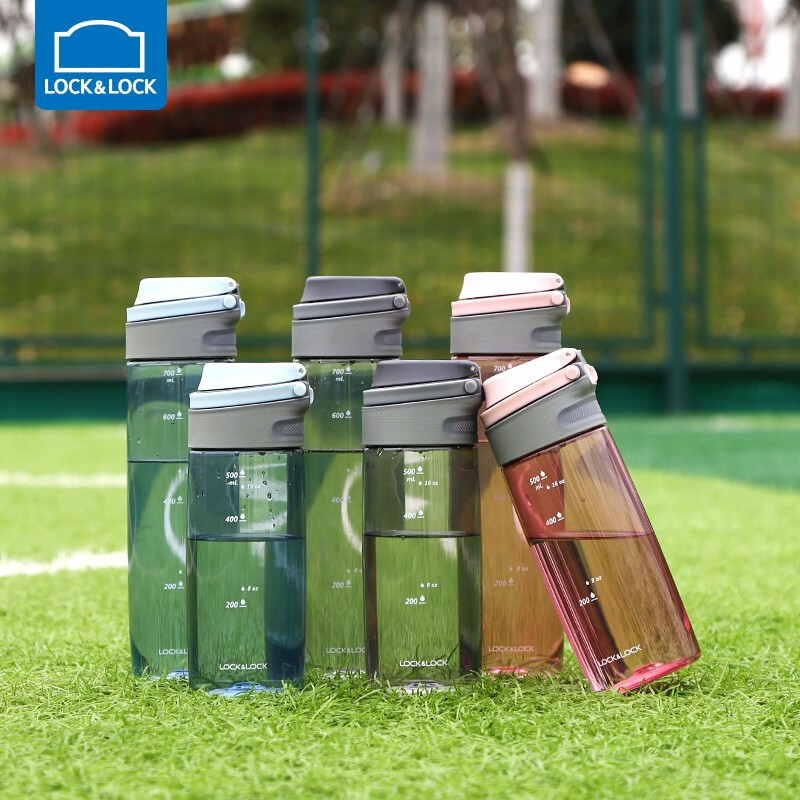 乐扣乐扣locklocktritan材质塑料杯一键式运动水杯塑料水杯茶杯男女