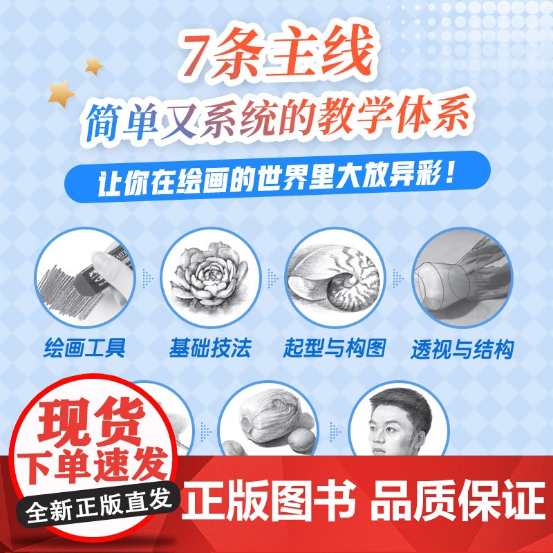 绘画的基础 素描技法入门教程 素描基础教程素描书入门自学铅笔素描线条构图透视几何静物速写铅笔绘画素描画册高清大图
