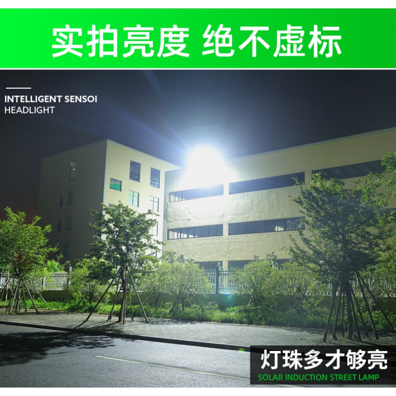 苏宁放心购 太阳能灯户外庭院灯家用新农村照明LED人体感应灯太黑自动亮路灯高清大图