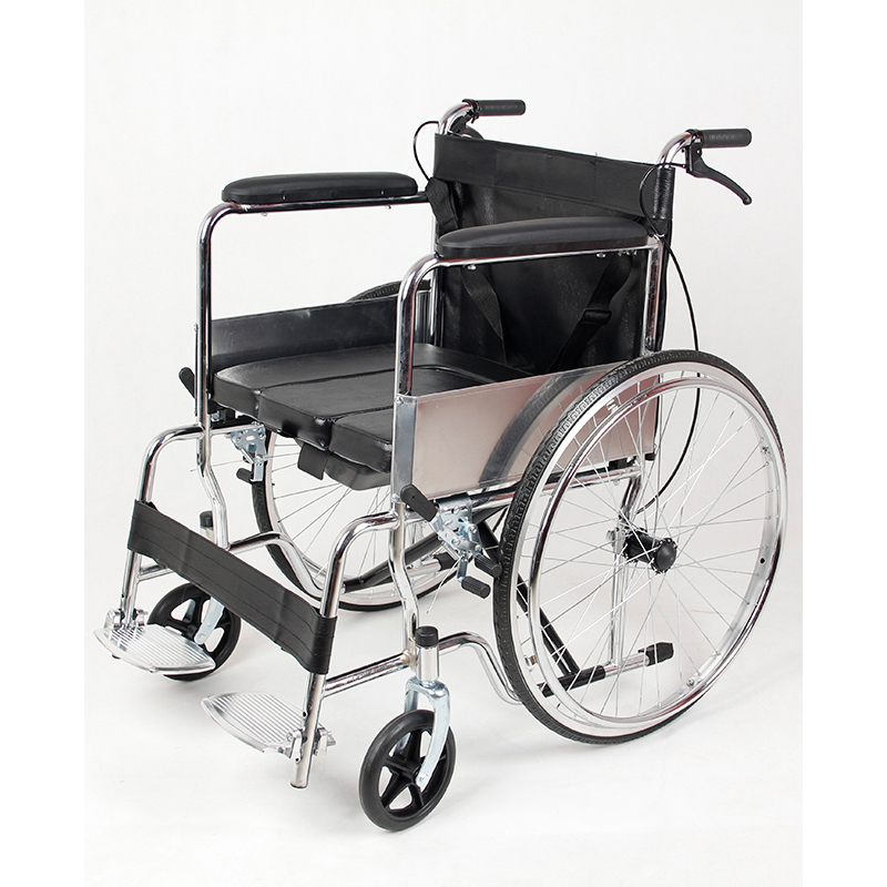 妙坤 功能轮椅 皮革加厚坐垫 带坐便盆高清大图