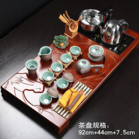 整套陶瓷功夫茶具茶盘套装电磁炉四合一自动抽水茶台家用送女朋友七夕情人节礼物