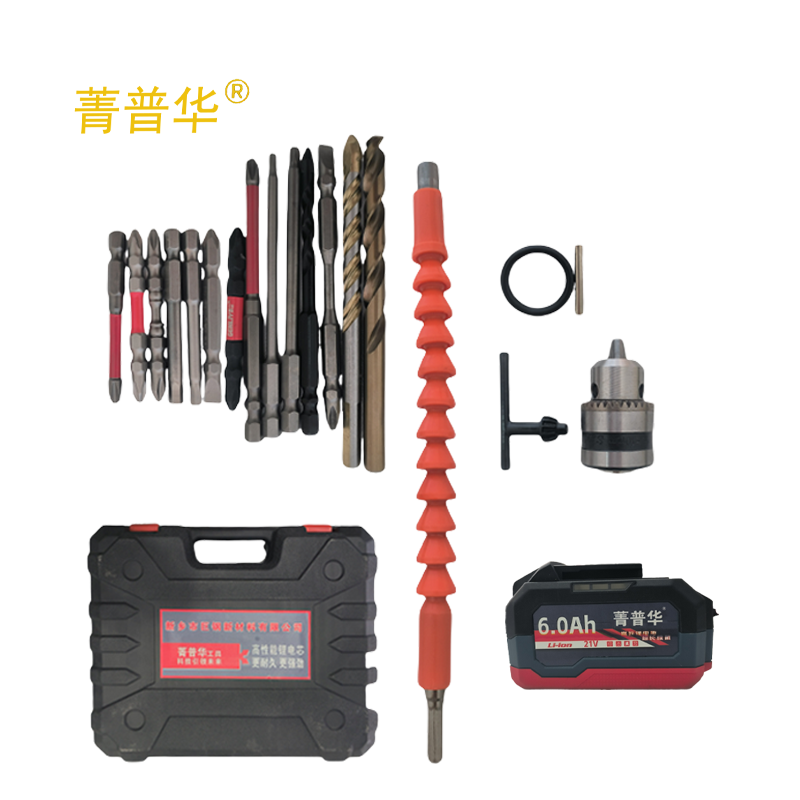菁普华充电式无刷锂电电动扳手1/2 350N.m 6.0Ah一电一充套高清大图