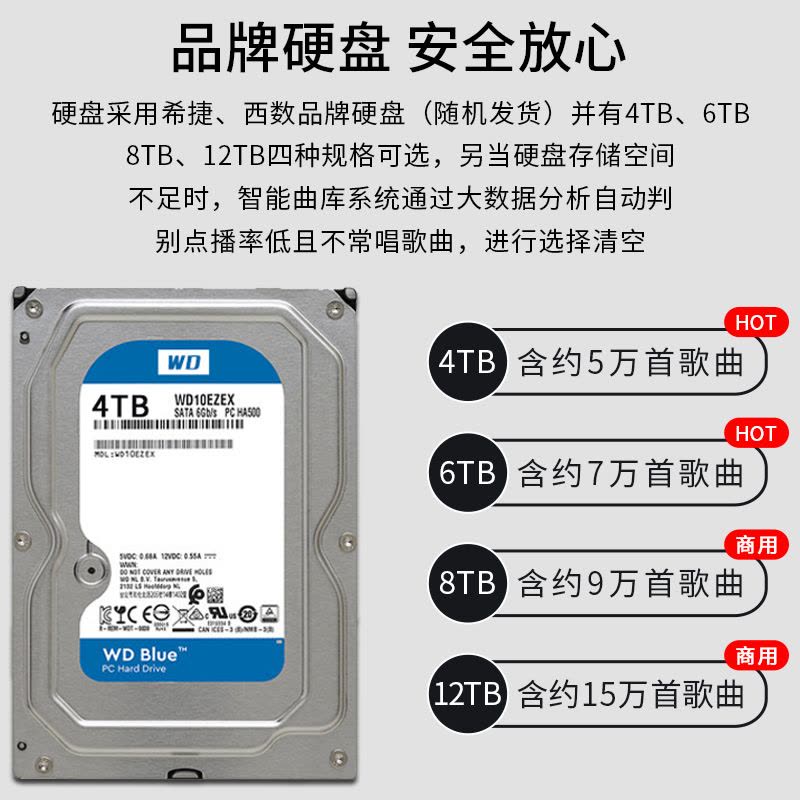 eVideo/视易 K72 主机内置8TB硬盘+21.5吋触摸屏白色落地架 智能高清KTV点歌机触摸屏家庭卡拉OK点唱机图片