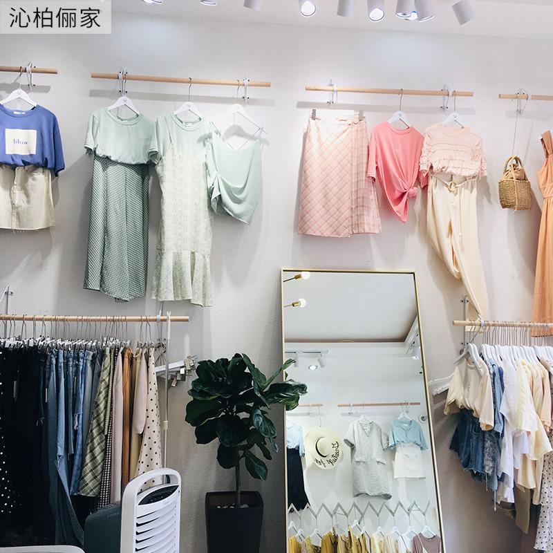 服装店展示架上墙童装货架男女装铁艺壁挂式衣架陈列侧挂正挂组合晾晒架 三维工匠 定做尺寸 官方标配