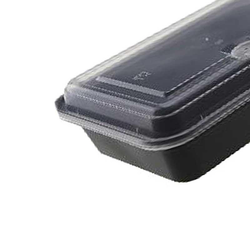 儵忽 一次性方形黑色透气孔凸盖打包盒 RY-NL-16 480ml 300套/1箱高清大图