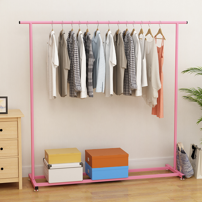 晾衣架落地折叠卧室内ciaa单杆式阳台挂衣架衣帽架简易凉晒衣服的架子