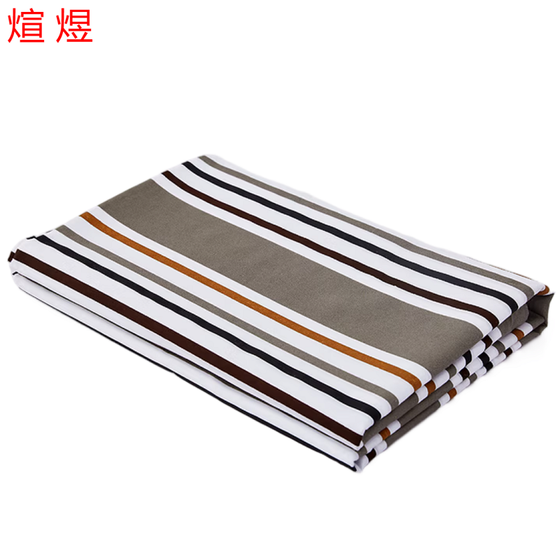 煊煜 全棉床单(灰条) 160*230cm 条高清大图