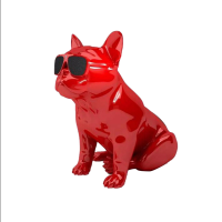 Jarre Aerobull斗牛犬无线蓝牙音箱电脑车载低音炮法斗狗头小音响 红色小号狗
