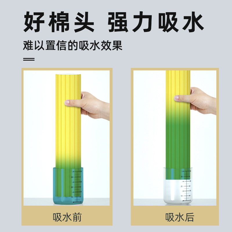 惠拓 双滚轮可伸缩胶棉拖把 宽27cm 单把装高清大图
