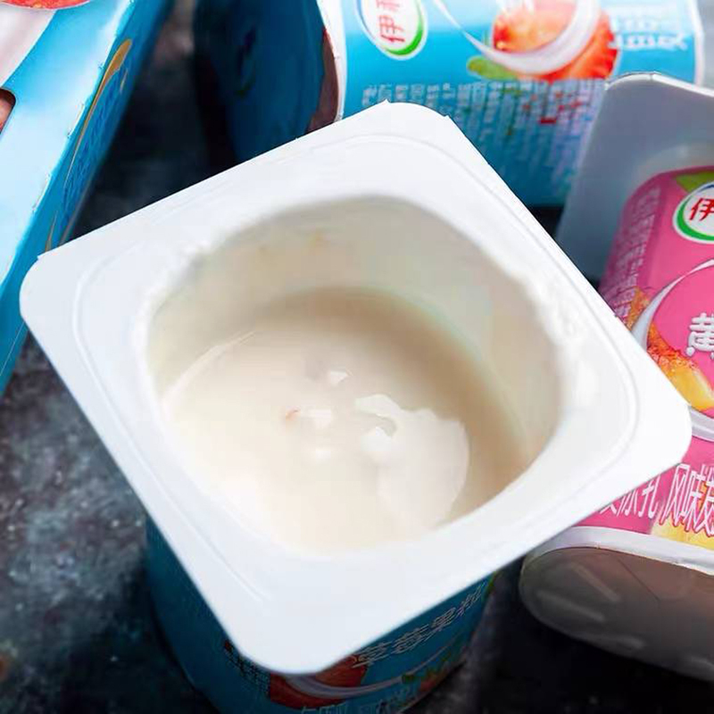 伊利单果粒复原乳风味发酵乳草莓口味90g*8