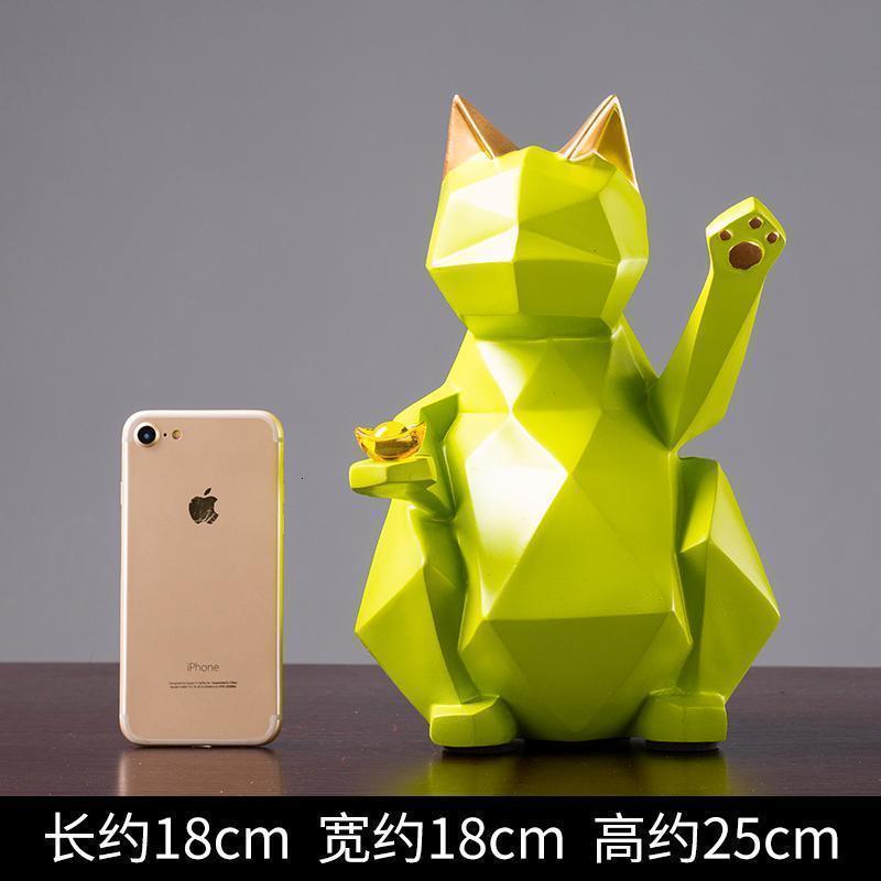 美帮汇北欧家居装饰品几何猫摆件发财猫乔迁送礼店铺开业收银台礼品高清大图