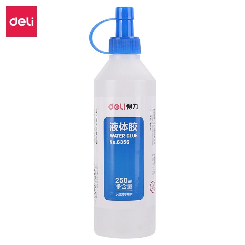 得力胶水6356液体胶大桶装250ml液体透明胶粘性好宁选