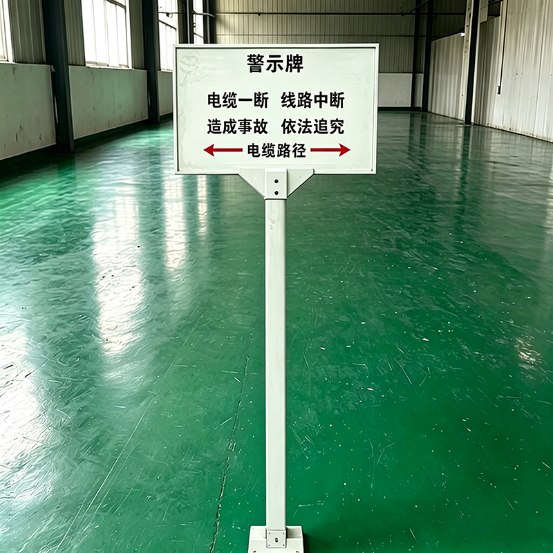 桩源 单立柱警示牌850*550*1300mm 个高清大图