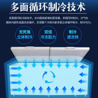 美菱(MELING)865升卧式电脑控温冰柜一室 单温冷冻冷藏转换大冷柜雪柜MCF(W)-888厨房商用保鲜设备