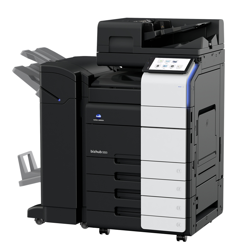 柯尼卡美能达Bizhub 550i A3黑白多功能复合机 双面同步扫描输稿器 双面单元 四纸盒 排纸装订处理器