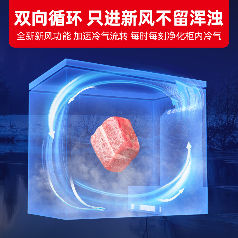 星星(XINGX)BD/BC-210WKA 家用商用无霜风冷小型冰柜 冷藏冷冻转换卧式顶开门冰箱冷柜
